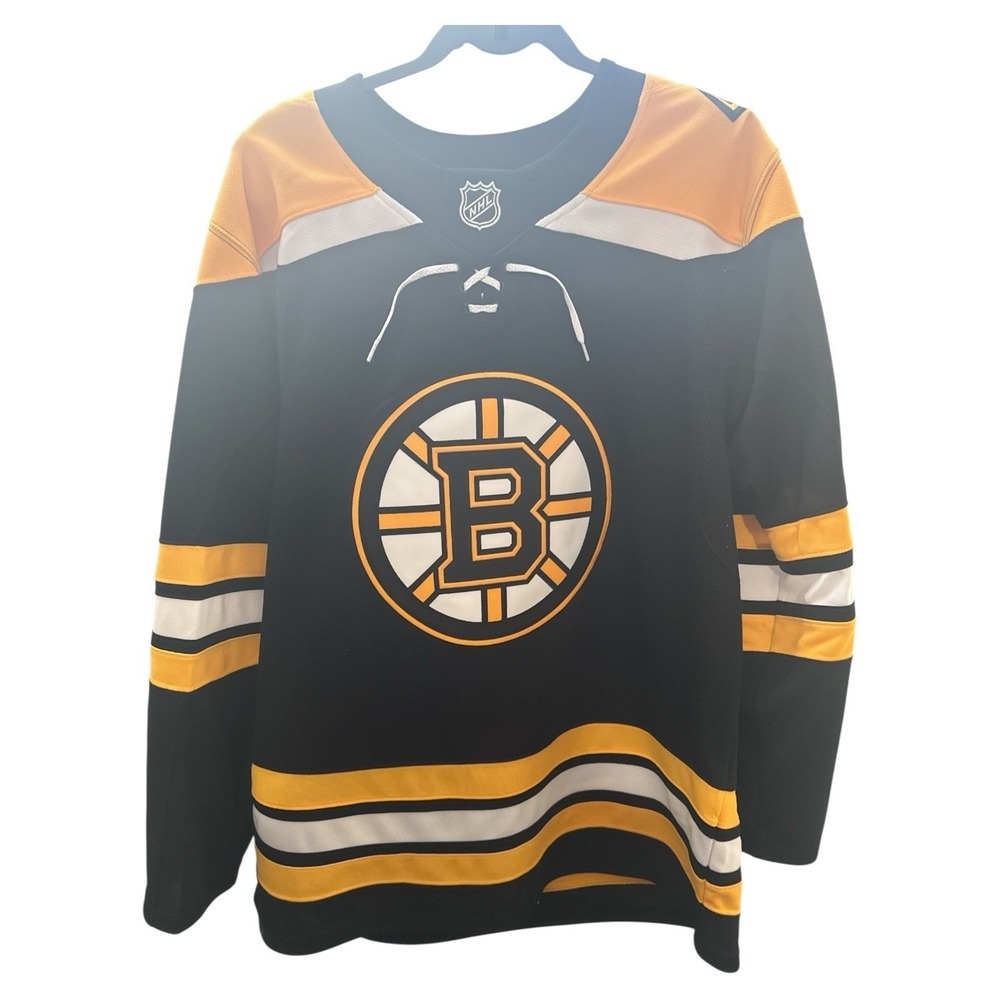 Fanatics NHL Boston Bruins‎ Premium Ed Home Jersey Black Sz 50 Men's NWOT Hockey